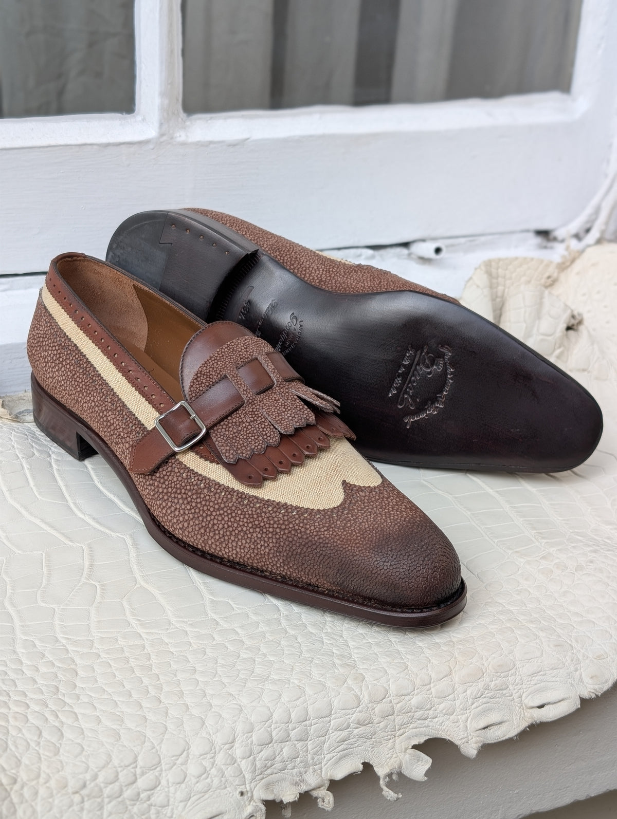 Shanghai Monk - Brown Combination, UK 9.5 - Ascot Shoes
