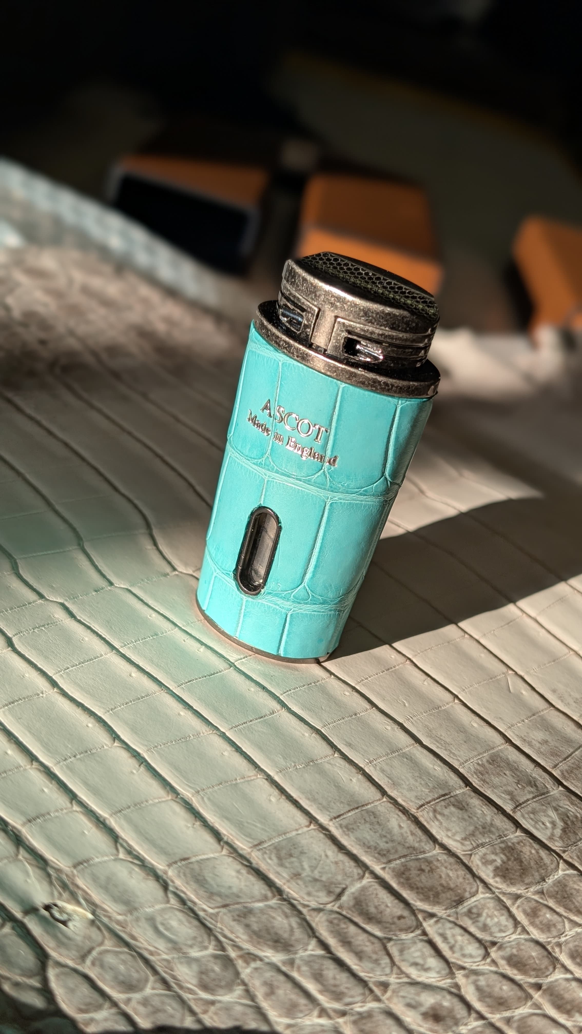 Ascot Lighter - Turquoise blue Crocodile - Ascot Shoes