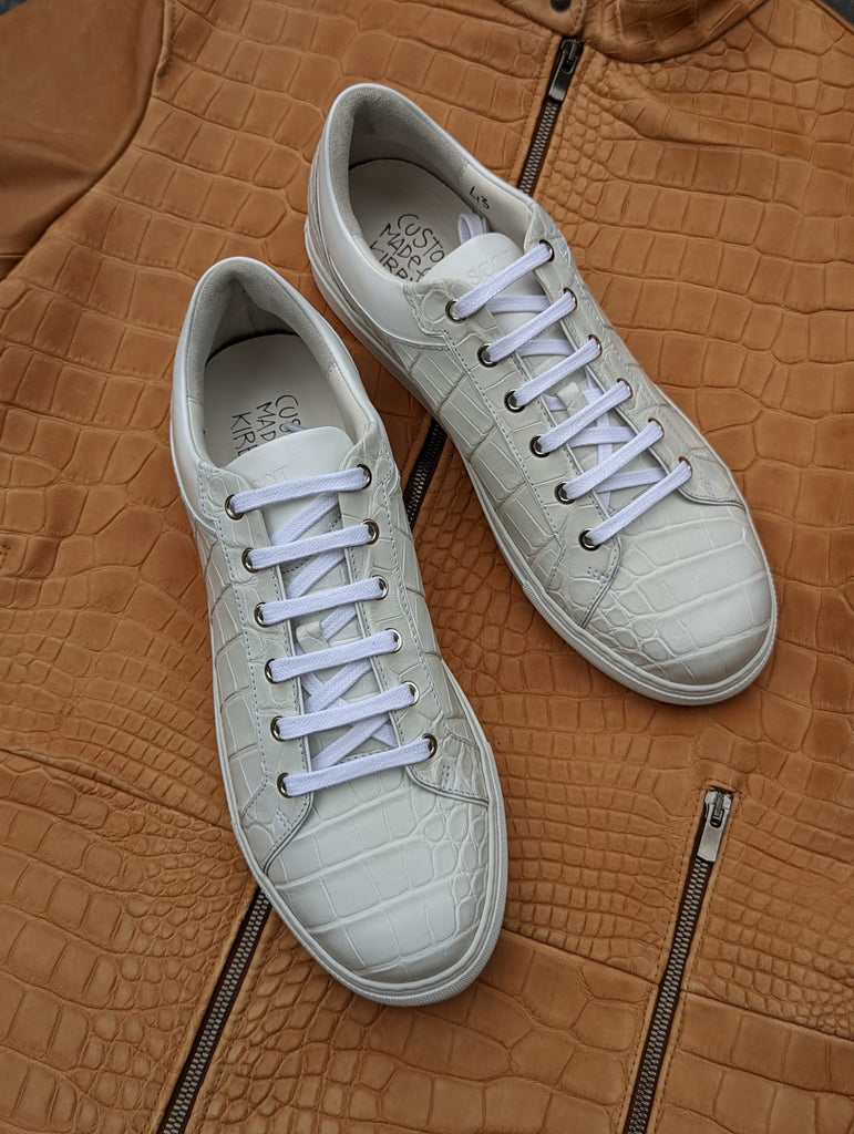 Rewant New Sneakers. White Crocodile EU41 – Ascot Shoes