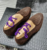 Belgian Loafer - Brown Crocodile - Ascot Shoes