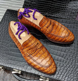 Ascot Sinatra - Tan Crocodile - Ascot Shoes