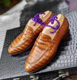 Ascot Sinatra - Tan Crocodile - Ascot Shoes