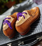 Ascot Sinatra - Tan Crocodile - Ascot Shoes