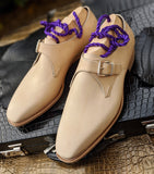 Ascot Single Monk - Cream Crust - Ascot Shoes