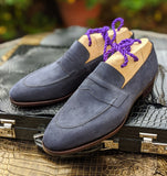 Ascot Sinatra - Navy Blue Suede - Ascot Shoes