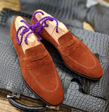 Ascot Sinatra - Dark Cognac Suede - Ascot Shoes