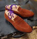 Ascot Sinatra - Dark Cognac Suede - Ascot Shoes