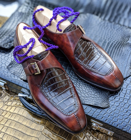 Ascot Andre - Brown Crocodile & Brown Calf