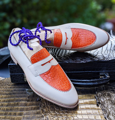 Ascot Sinatra - Orange Alligator & Cream Crust