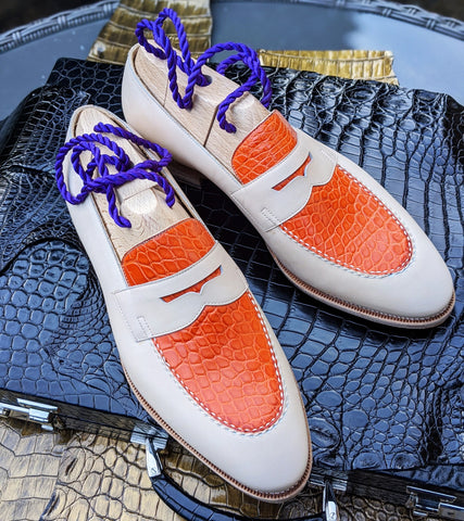 Ascot Sinatra - Orange Crocodile & Cream Crust