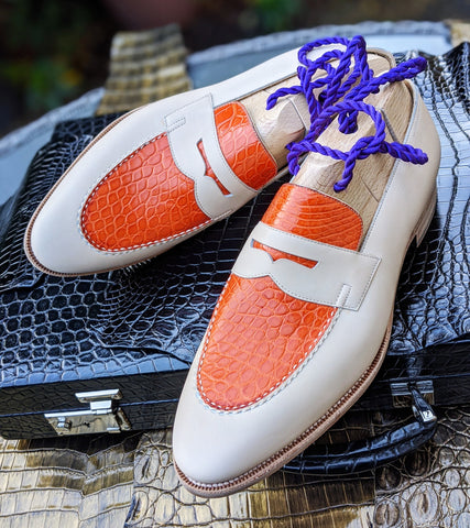 Ascot Sinatra - Orange Alligator & Cream Crust