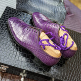 Ascot Wholecut - Mauve Alligator - Ascot Shoes