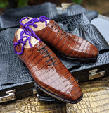 Ascot Wholecut - Cognac Alligator - Ascot Shoes