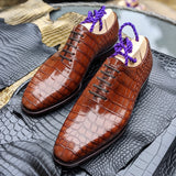 Ascot Wholecut - Cognac Alligator - Ascot Shoes