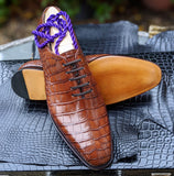 Ascot Wholecut - Cognac Alligator - Ascot Shoes