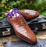 Ascot Wholecut - Cognac Alligator - Ascot Shoes