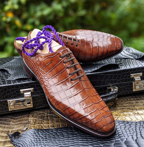 Ascot Wholecut - Cognac Alligator