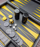 Backgammon Set - Black Crocodile - Ascot Shoes