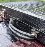 Backgammon Set - Black Crocodile - Ascot Shoes