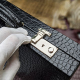 Backgammon Set - Black Crocodile - Ascot Shoes