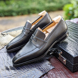 Ascot Sinatra - Black Hatchgrain - Ascot Shoes