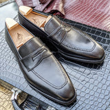 Ascot Sinatra - Black Hatchgrain - Ascot Shoes