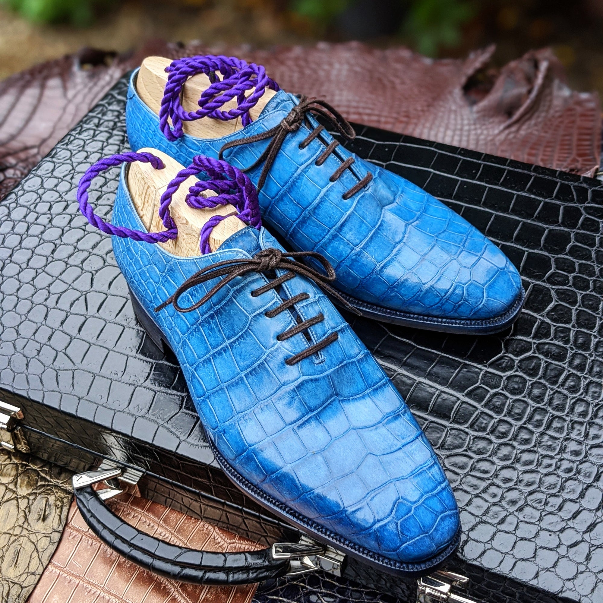 Ascot Wholecut - Blue Patina - Ascot Shoes