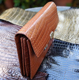 Pouch Bag - Cognac Alligator - Ascot Shoes