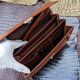 Pouch Bag - Cognac Alligator - Ascot Shoes