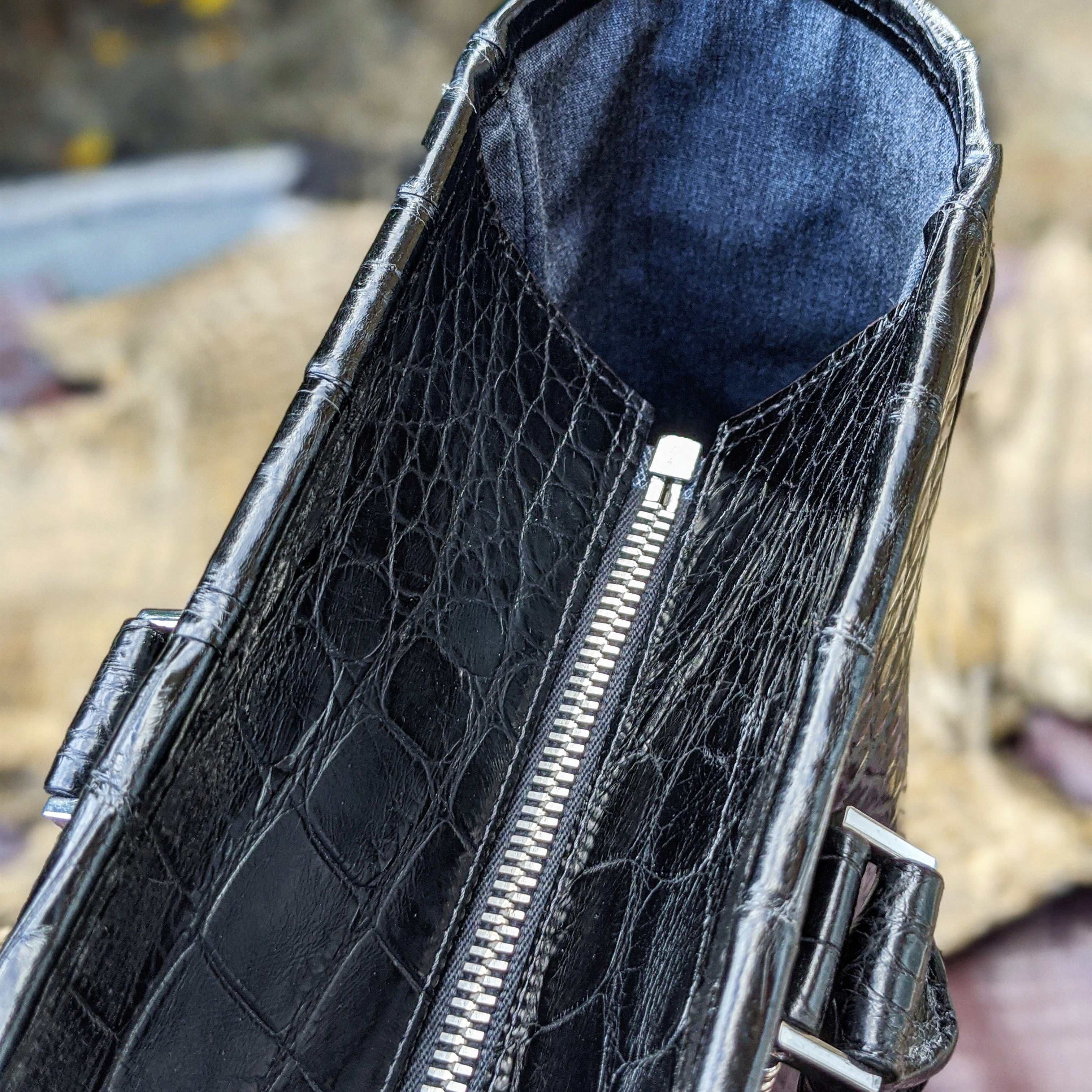 Weekend Traveller - Black Crocodile - Ascot Shoes