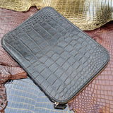 Laptop Case - Black Crocodile - Ascot Shoes