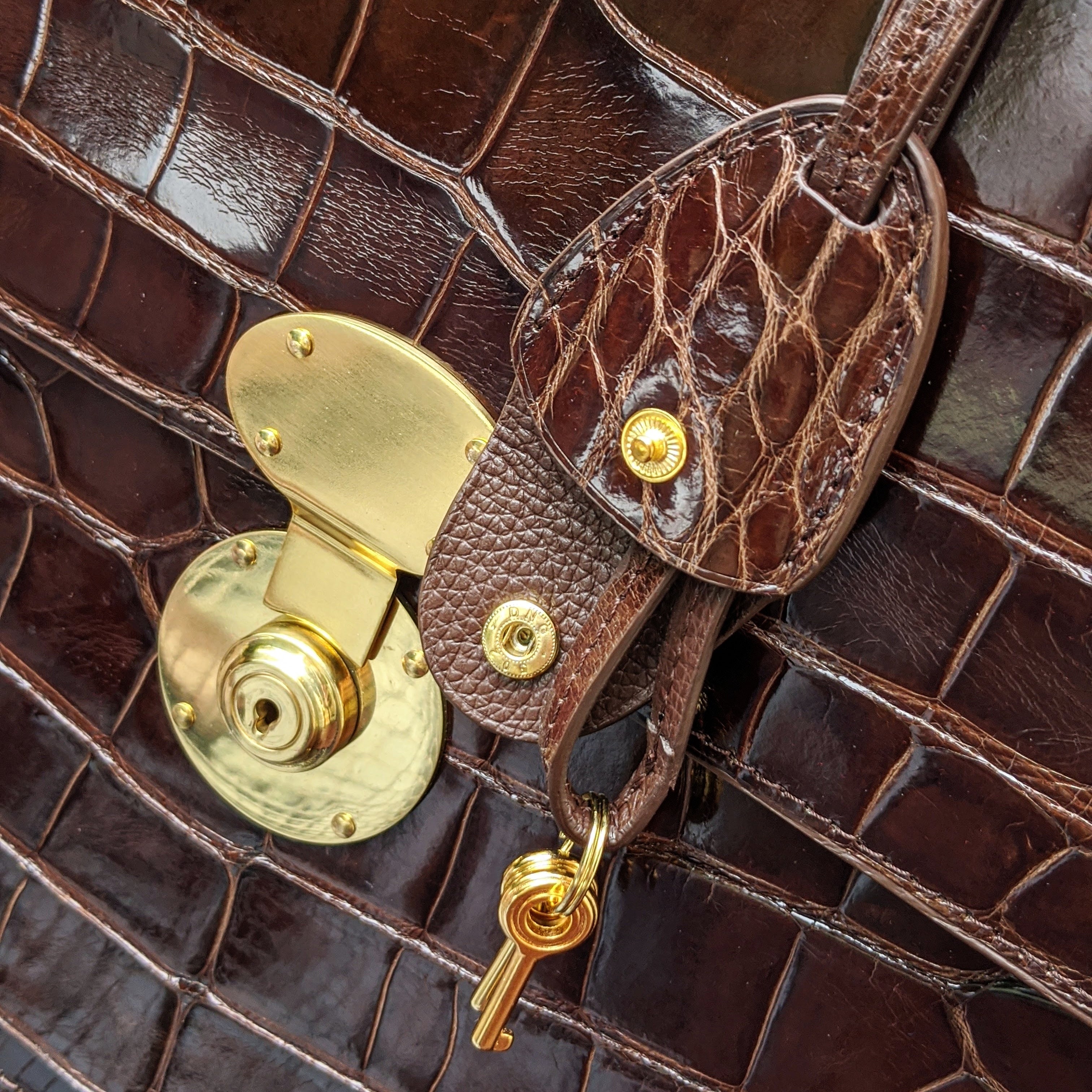 Briefcase - Bourbon Crocodile - Ascot Shoes