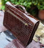 Briefcase - Bourbon Crocodile - Ascot Shoes