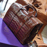 Weekender Bag - Bourbon Crocodile - Ascot Shoes
