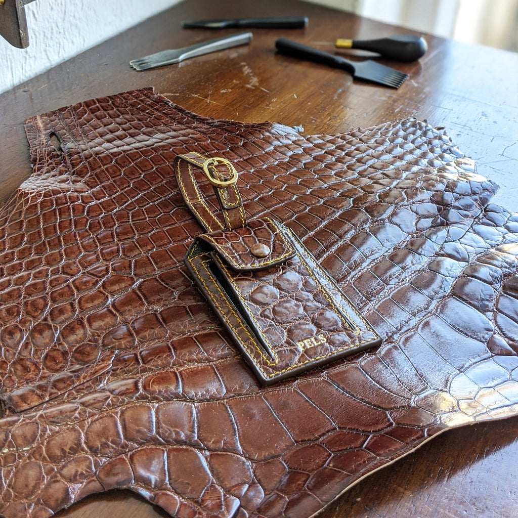 Weekender Bag - Bourbon Crocodile - Ascot Shoes