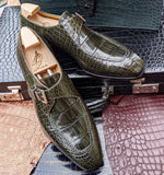 Ascot Andre - Olive Green Alligator - Ascot Shoes