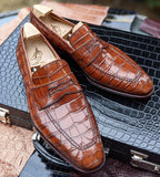 Ascot Sinatra - Cognac Alligator - Ascot Shoes