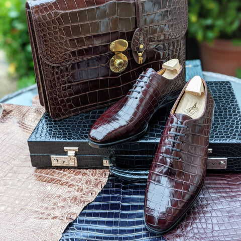 Ascot Wholecut - Bordeaux Alligator