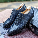 Ascot Wholecut - Blue Alligator - Ascot Shoes