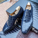 Ascot Wholecut - Blue Alligator - Ascot Shoes