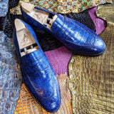 Ascot Sinatra - Blue Alligator - Ascot Shoes