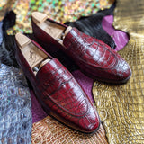 Ascot Sinatra - Burgundy Alligator - Ascot Shoes