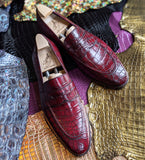 Ascot Sinatra - Burgundy Alligator - Ascot Shoes