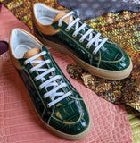 Ascot Sneakers - Emerald Green Alligator - Ascot Shoes