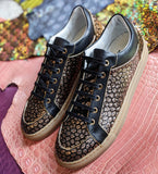Ascot Sneakers - Gold Dust Python - Ascot Shoes