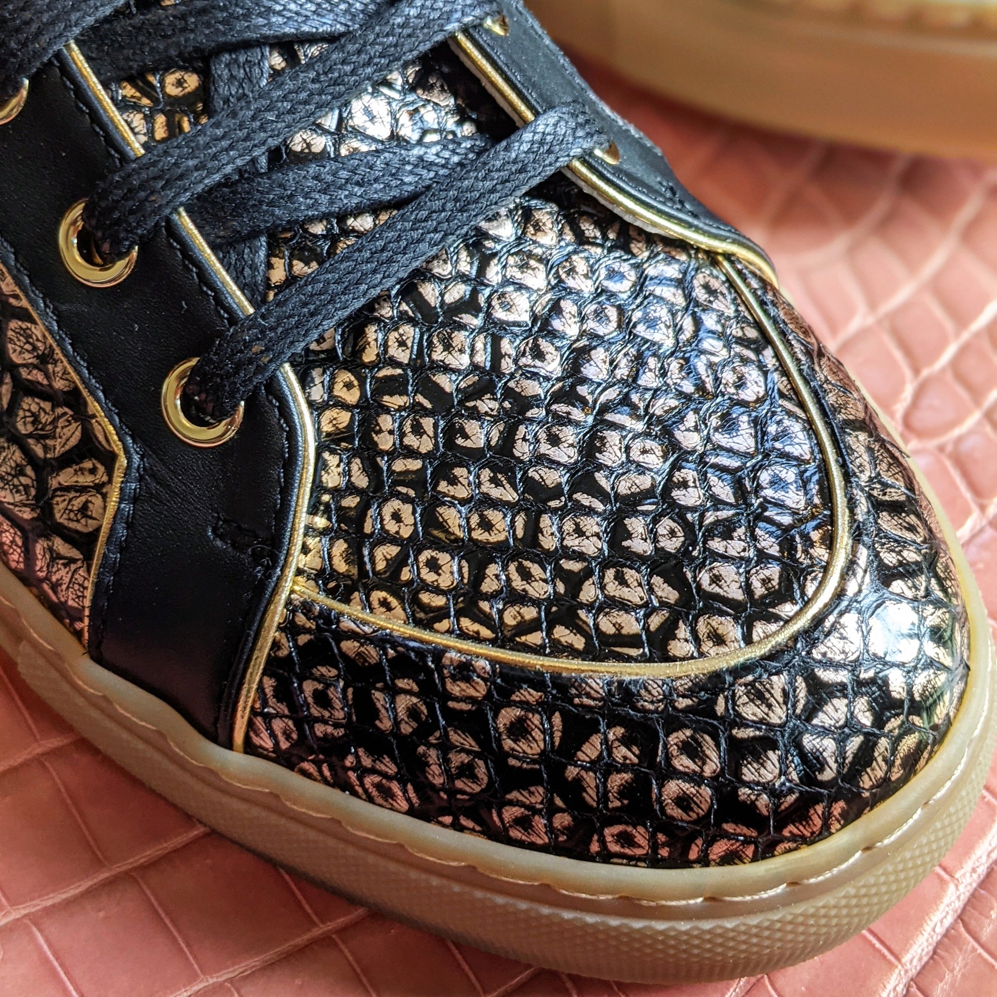 Ascot Sneakers - Gold Dust Python - Ascot Shoes
