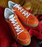Ascot Sneakers - Orange Crocodile - Ascot Shoes