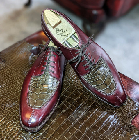 Ascot Kaan - Bordeaux Calf & Caviar Alligator