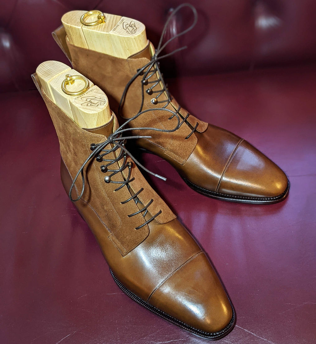 Ascot High Boots - Light Brown Calf & Light Brown Suede - Ascot Shoes