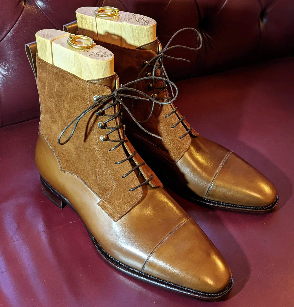 Ascot High Boots - Light Brown Calf & Light Brown Suede - Ascot Shoes